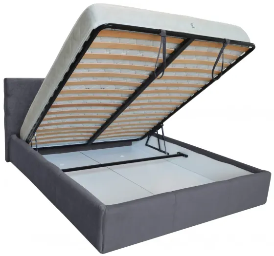 Кровать Manchester Comfort 120 х 200 см Мисти Dark Grey A1 С подъемным механизмом и нишей для белья Темно-серый Киев