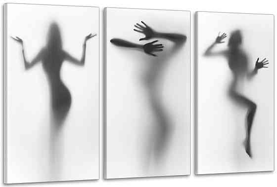 Модульна картина у вітальню/ спальню  Силует дівчини    ART-072_3A 70х130 см Київ