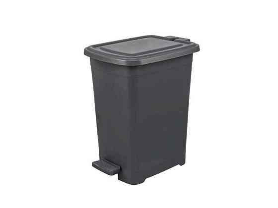 Мусорник с педалью Slim прямоугольный Антрацит 15л ТМ ELIF PLASTIK Киев