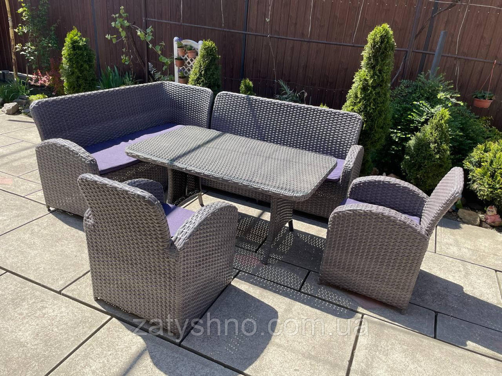 Ротангові меблі з кутовим диваном та 2 кріслами Київ - фото 6