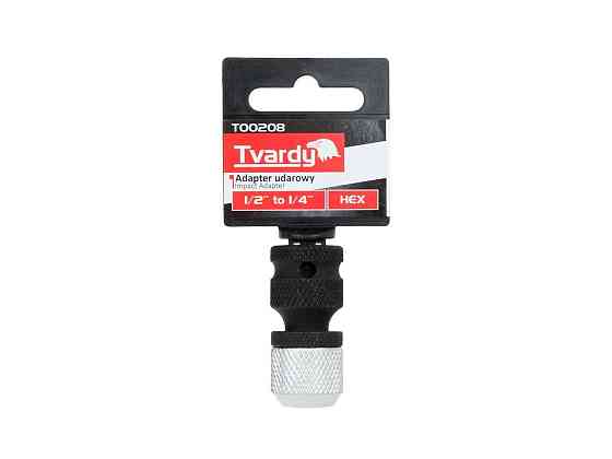 Перехідник ударний головки "Tvardy" [CrMo] 1/2" Внутрішній на 1/4" Зовнішній Hex (під біти) Стрый