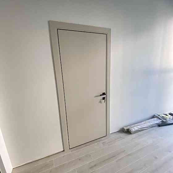 Двери экошпон, Полотно, серия PLATO (PLATO 01с) Светло-серый Киев