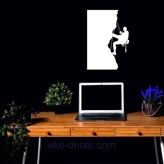 Декоративное настенное Панно «Скалолаз», Декор на стену 110*77 см, Белый Киев