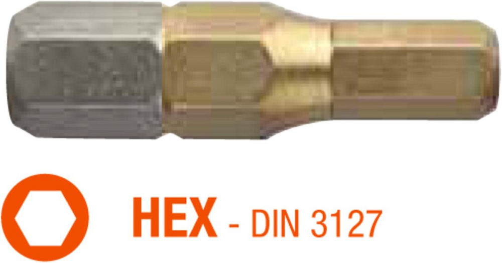 Насадка викруткова USH ISOTIN HEX SW 5 x 25 мм. Уп. 10 шт. Одесса - изображение 1
