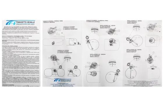 Мультиклапан ГБО для наруж. тор-го баллона H200мм 0° GreenGas с катушкой (пр-во Tomasettо) Винница