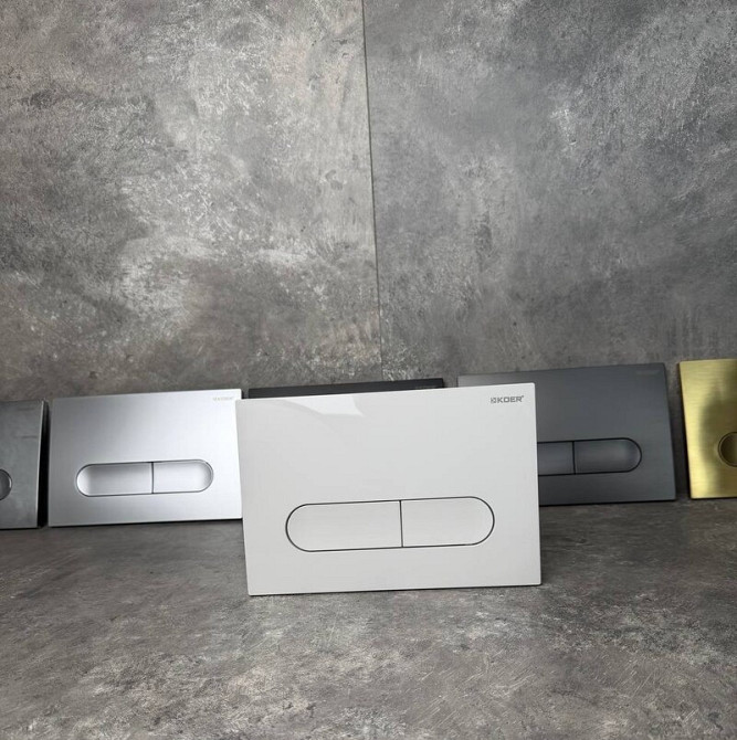 Панель змиву Koer KT-0608-03 240x160x10mm пластикова, кнопка закруглена (колір білий) (KR6123)   ( 29089 ) Харків - фото 12