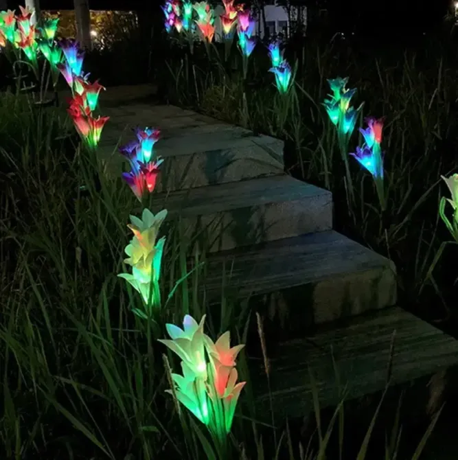 Уличный Садовый фонарь на солнечной батарее Лилия 74 см Коломия - фото 5