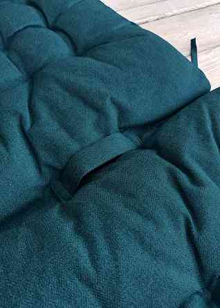 Подушка для стільців (50x120х8 см) подвійна Decorator Мальмо колір лазурний 84-131 Київ