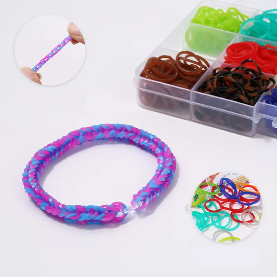 Набір гумок для в'язання яскравих браслетів у пластиковому контейнері, сет №1 Кам'янець-Подільський