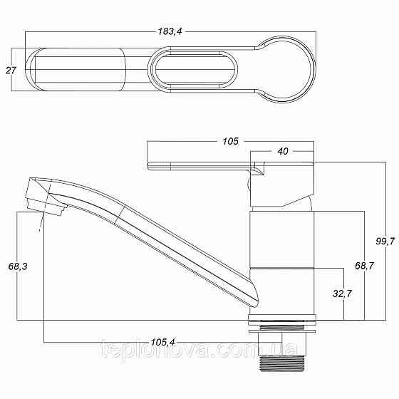 Смеситель для умывальника Globus Lux Dolly GLD-203M Черновцы