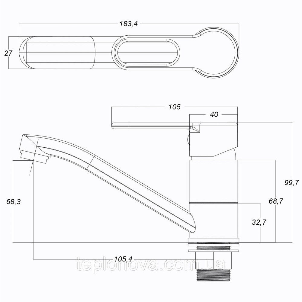 Змішувач для умивальника Globus Lux Dolly GLD-203M Чернівці - фото 2