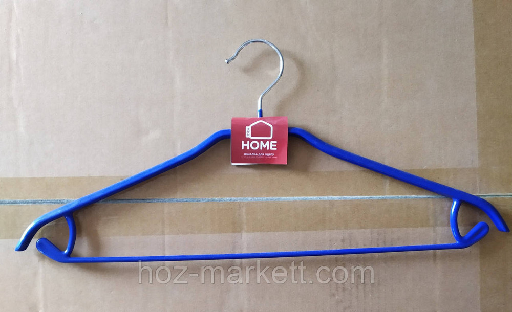 Вішалки плічка, тремпель металевий у силіконі з хромованим гачком товстий Харків - фото 1