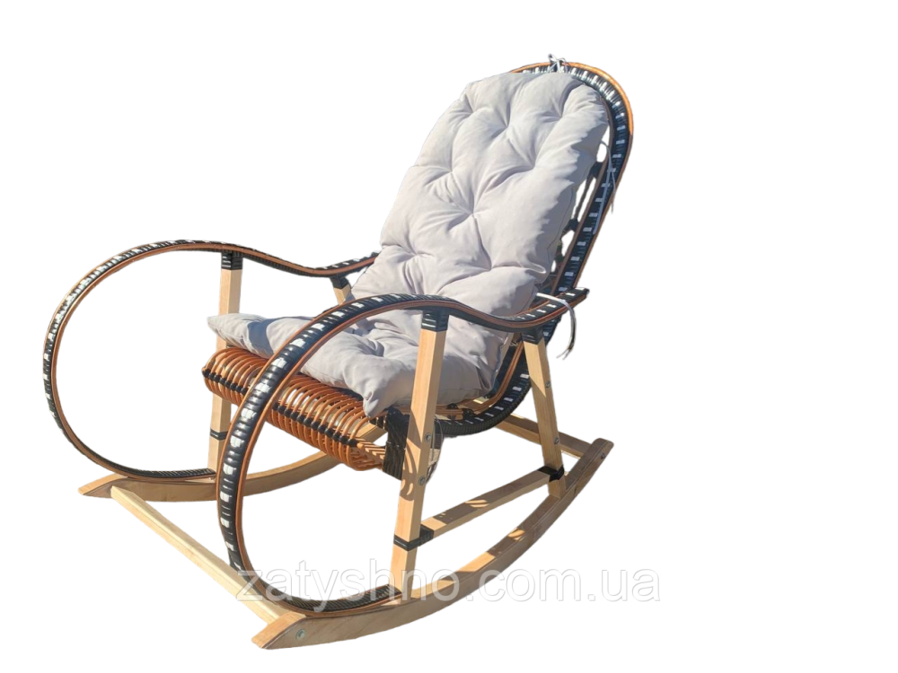 Крісло гойдалка із лози | крісло-гойдалка для відпочинку | крісло гойдалка садова Київ - фото 7