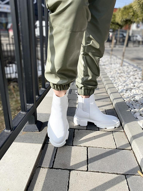 Жіночі черевики GREMMY білі натуральна шкіра висота 13 см розмір 39 (4302) Коломия - фото 5