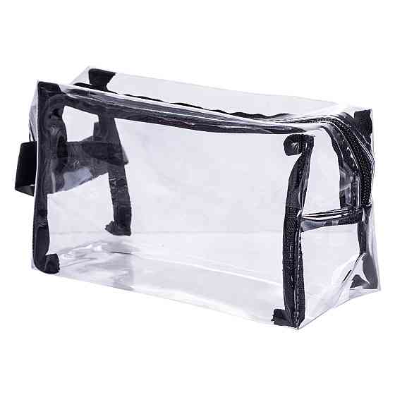 Yiwu Набір прозорих жіночих косметичок для дому 2 (шт) Чорний HP-16-6K Коломыя