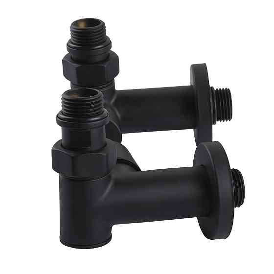 Набір Кран вентильний кутовий з американкою SOLOMON LUX 1/2″  7777  TEN (2шт.) BLACK  (1уп) Луцк