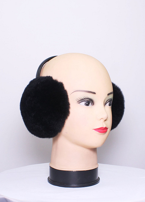 Хутряні навушники жіночі з Rex Чорний Харків - фото 4