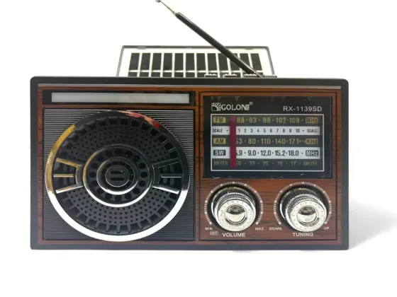 Радиоприемник Golon RX-1139SD Bluetooth Solar с фонариком, USB, microSD, AM/FM/SW, аккумуляторный Одесса