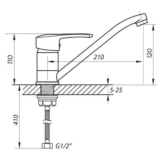 Кухонный смеситель Zerix PED-A 127 ZX2940 Харьков