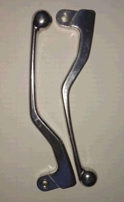 Рычаги руля   мотоцикл Ява 360, 634, 250 6V   (пара) (алюминий) (хром, +втулка)   (Тайвань) Мукачево - изображение 1