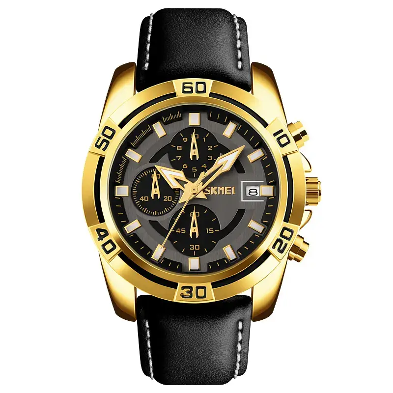 Мужские часы Skmei 9156 Avalon Золотистый Киев - изображение 1