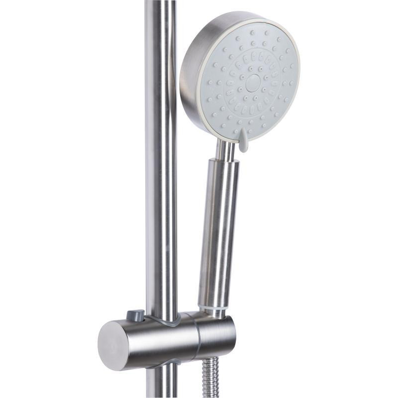 Душевая система универсальная Lidz Aria 1033 Nickel на три потребителя (с изливом) из нержавеющей стали Харьков - изображение 4