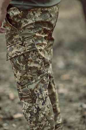 Тактичні чоловічі зимові штани Soft Shell на флісі в камуфляжі мультиикам якісні зимові штани зсу WAR Львів