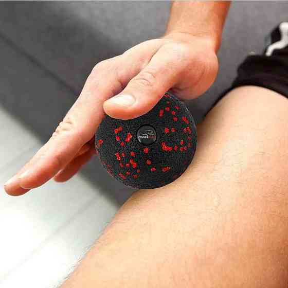 Масажний м'яч PowerPlay PP-4350 Epp Massage Ball (d8) Чорно/Червоний Кам'янське