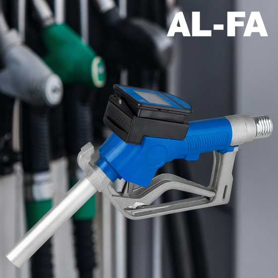 Заправний пістолет для перекачування палива AL-FA пістолет з цифровим лічильником для СТО з LCD‑дисплеєм для дизеля Львів