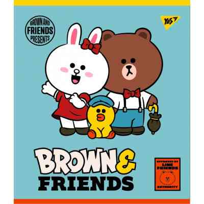 Тетрадь Yes А5 Line Friends 12 листов линия (766806) Винница