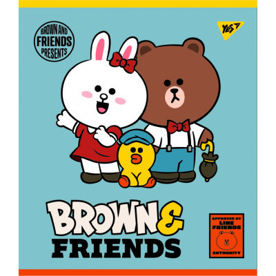 Тетрадь Yes А5 Line Friends 12 листов линия (766806) Винница - изображение 2