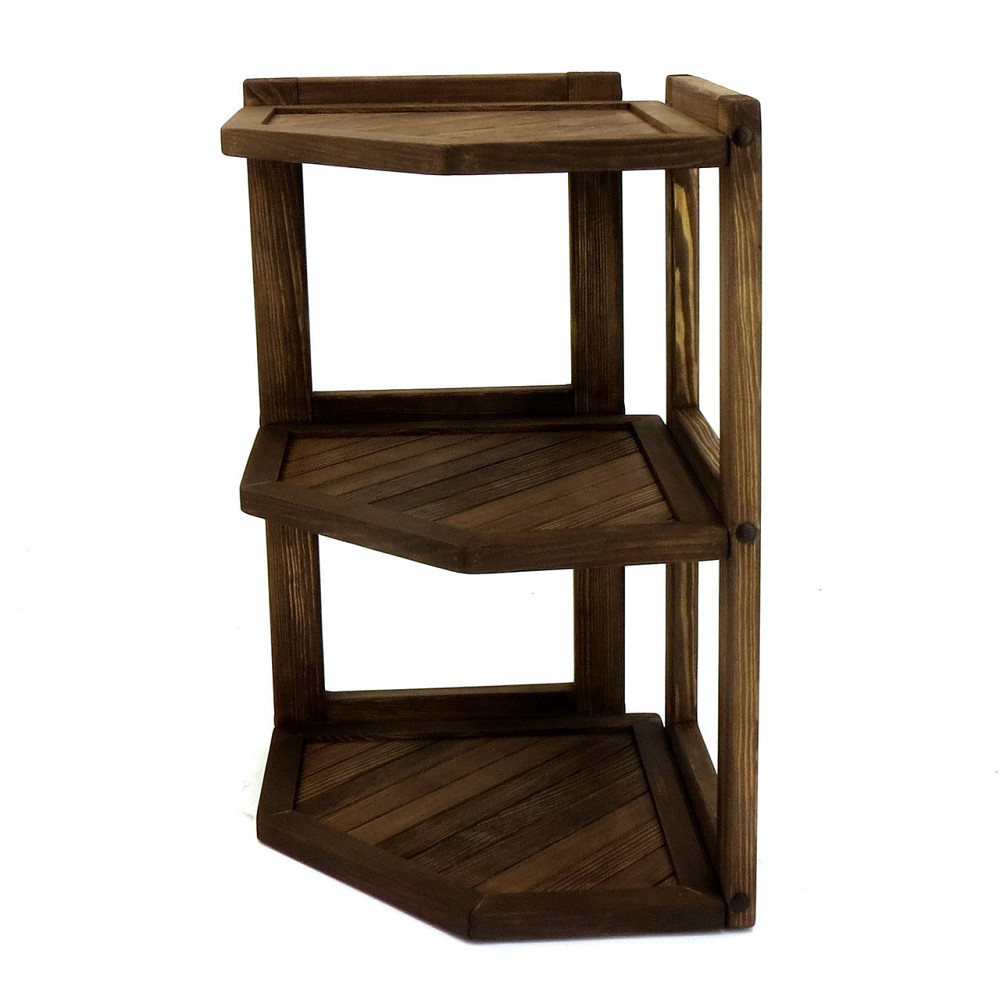 Угловая настенная полка 