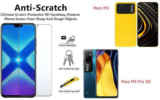 Защитное стекло NeoGlass для Poco M3, Poco M3 Pro 5G – ультрапрозрачное и устойчивое Киев