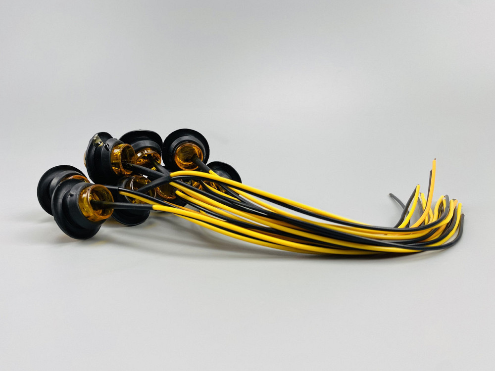 Бурштинові круглі світлодіодні габаритні вогні, передні та задні бічні світлодіодні габаритні вогні Мукачево - фото 7