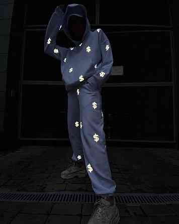 Костюм унісекс із світловідбиваючими доларами | Худі + джогери XL Черновцы
