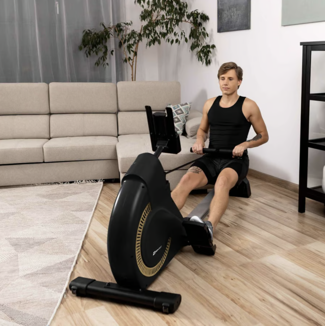 Гребний тренажер Hop-Sport HS-095R Spike золотий Київ - фото 6