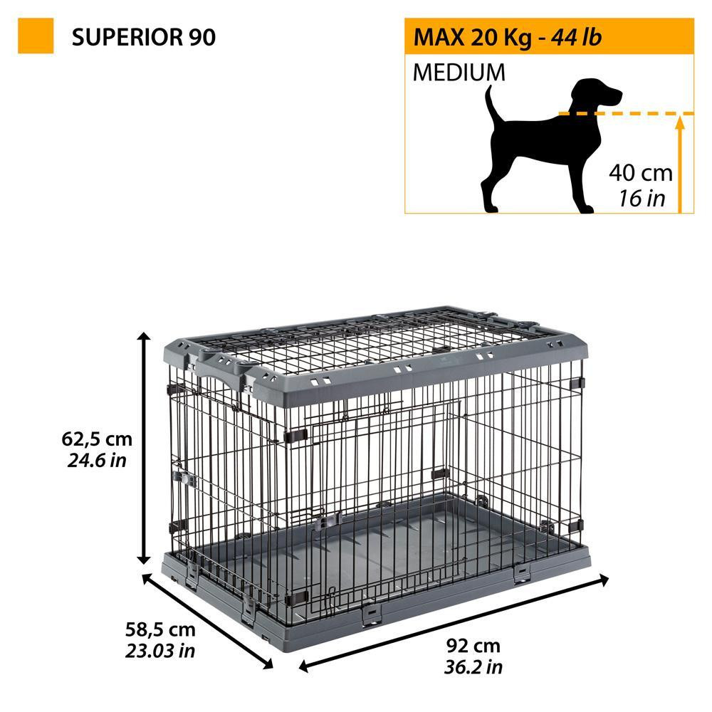 Складна клітина з дверцями для собак Ferplast Superrior 92 х 58 хв h 62,5 см - 90 Запоріжжя - фото 2