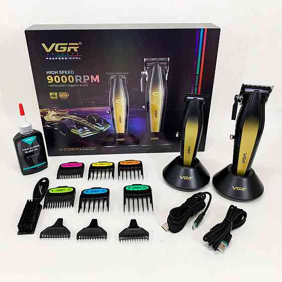 Профессиональная машинка для стрижки волос с насадками VGR V-270 V-992 GOLD, Електромашинка для стрижки YN-48 Львов