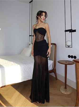 Жіноча святкова елегантна максі сукня масло + мереживо + сітка Одеса