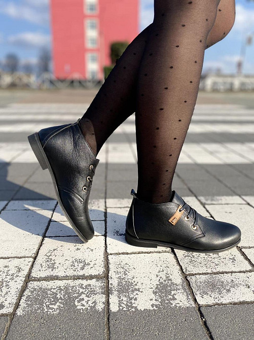 Черевики жіночі YDG-bellini 379 чорні (весна-осінь, шкіра натуральна) (1255) лише 37р. 37 Коломыя - изображение 1