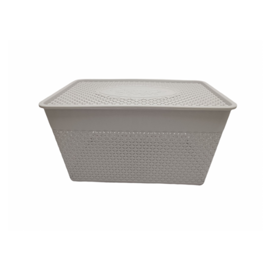 Кошик 34*23*18см з ручками з кришкою Плетінка Interos Житомир - фото 6