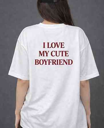 Парні футболки для закоханих «I Love My Girlfriend / Boyfriend» Чернівці