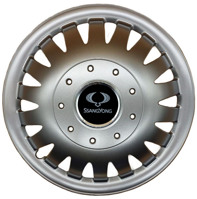 Автомобільні модельні ковпаки R15 SsangYong 320 4шт, SJS, сріблясті Київ - фото 1