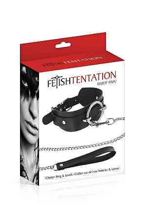Ошейник с большим кольцом и с поводком Fetish Tentation Ring and Leash Sex Aura Киев