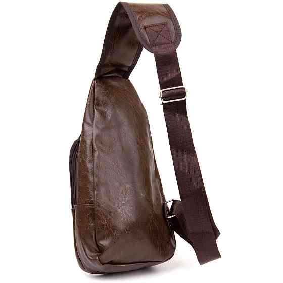 Сумка через плечо на два отделения кожзам Vintage 20560 Темно-коричневая Киев