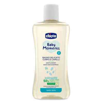 Дитячий шампунь Chicco Baby Moments 200 мл Ніжний гель-шампунь для тіла та волосся (10593.00) Вінниця