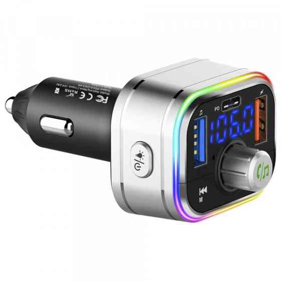 Автомобільний FM-трансміттер Aspiring Wave 3 PD 20W LED/Bluetooth/MicroSD/DSP/QC3.0 (WV965771) Киев