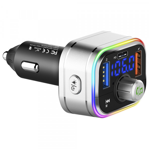 Автомобільний FM-трансміттер Aspiring Wave 3 PD 20W LED/Bluetooth/MicroSD/DSP/QC3.0 (WV965771) Киев - изображение 4