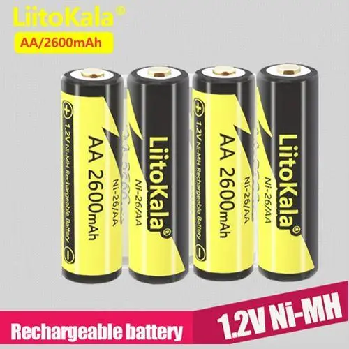 Аккумулятор LiitoKala Ni-26/AA 1.2V AA 2600mAh NiMH (Черный с желтым) Киев