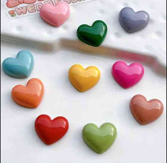 Магниты на холодильник Сердце – набор 10 штук, декоративные Киев